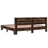 vidaXL Bed Frame without Mattress Smoked Oak 200x200 cm