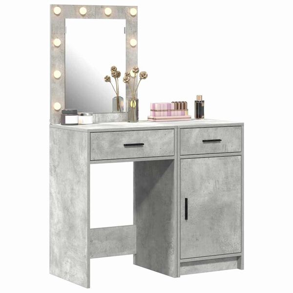 vidaXL Dressing Table 2 pcs Grey 50 x 41 x 135 cm Engineered wood