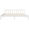 vidaXL Extra Long Bed Frame without Mattress White 180x210 cm Solid Wood Pine