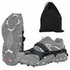 vidaXL Ice Cleats for Shoes Black L Stainless Steel