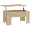 vidaXL Coffee Table Sonoma Oak 79x49x41 cm Engineered Wood
