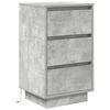 vidaXL Bedside Cabinet with LED Lights&nbsp;Concrete Grey 38x34x65 cm