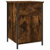 vidaXL Bedside Cabinet Smoked Oak 40x42x60 cm Engineered Wood