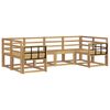 vidaXL Outdoor Sofa Set 6 pcs White Solid Acacia Wood
