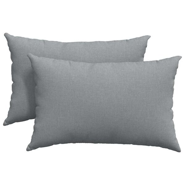 vidaXL Sofa Pillows 2 pcs Light Grey 60 x 40 cm Fabric