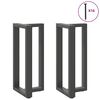 vidaXL Bar Table Legs T-Shaped&nbsp;2 pcs Anthracite 50x35x(90-91) cm Steel