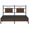vidaXL Bed Frame without Mattress Brown Oak 150x200 cm King Size Engineered Wood