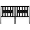 vidaXL Headboard Black 206x4x100 cm Solid Wood Pine