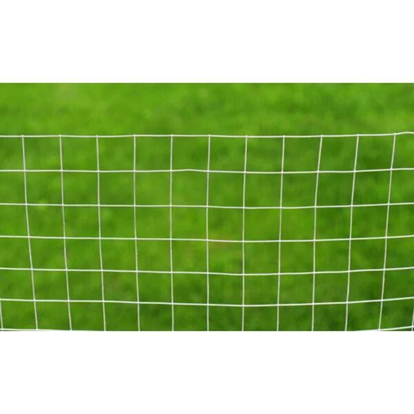 vidaXL Chicken Wire Fence Galvanised Steel 25x1 m Silver
