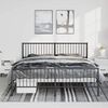 vidaXL Metal Bed Frame without Mattress with Footboard Black 183x213cm