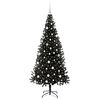vidaXL Christmas Tree with 300 LEDs with Stand Black 180 cm PVC