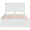 vidaXL Bed Frame with Headboard White 120 x 190 cm Solid Pine Wood