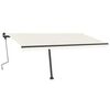 vidaXL Freestanding Manual Retractable Awning 450x350 cm Cream