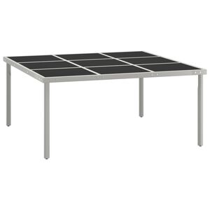 vidaXL Dining Table | Black and grey | Glass | Large | Durable | Dining Table