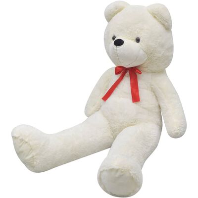 vidaXL XXL Soft Plush Teddy Bear Toy White 135 cm
