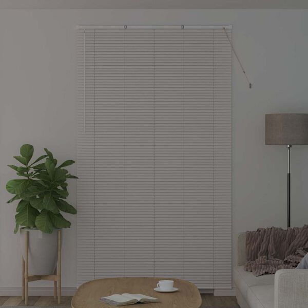 vidaXL Venetian Blinds Height Adjustable White 220 x 130 cm Aluminium
