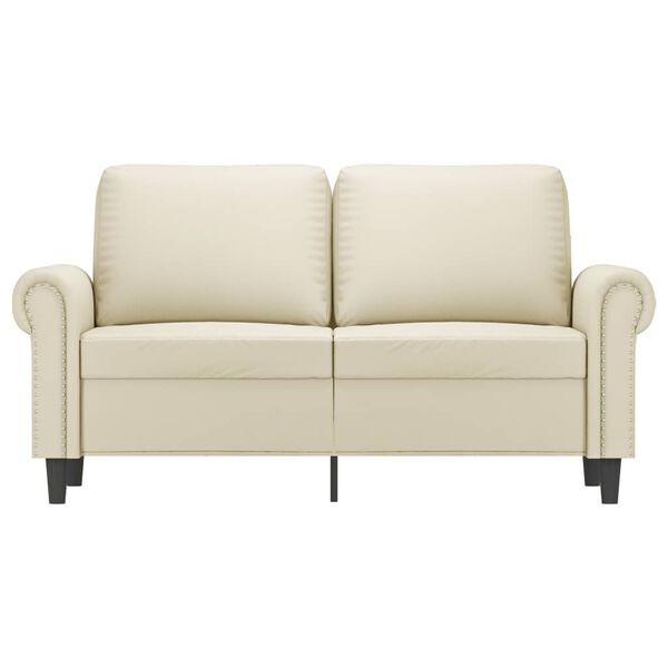 vidaXL 2-Seater Sofa Cream 120 cm Faux Leather