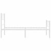 vidaXL Metal Bed Frame without Mattress with Footboard White 100x190cm