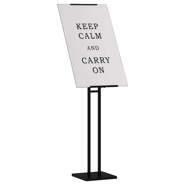 vidaXL Trade Show Displays 2 pcs Black 26.5 x 26.5 x 127 cm Iron