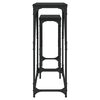 vidaXL Nesting Console Tables 2 pcs Black Engineered Wood