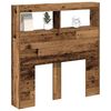vidaXL Headboard Cabinet with LED Old Wood 100x17x102 cm