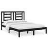 vidaXL Bed Frame without Mattress Black 140x200 cm Solid Wood Pine