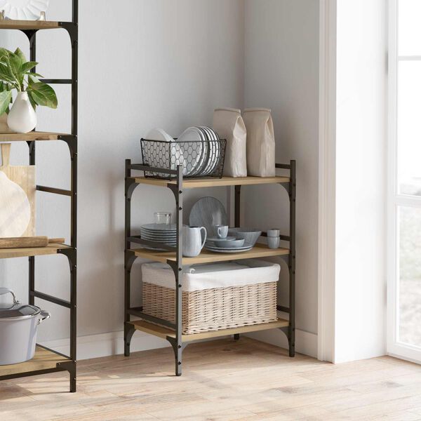 vidaXL Kitchen Trolley Artisan Oak 50 x 35 x 75.5 cm Engineered Wood