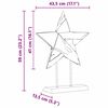 vidaXL Christmas Star Brown 45 x 5 x 60 cm Solid Teak Wood