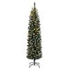 vidaXL Artificial Slim Christmas Tree 150 LEDs 150 cm