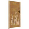 vidaXL Garden Gate 100x200 cm Corten Steel Grass Design