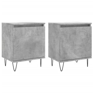 vidaXL Bedside Cabinets 2 pcs Concrete Grey 40x30x50 cm Engineered Wood