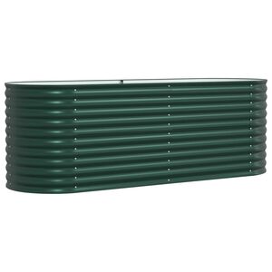 vidaXL Raised Bed Green 240 x 80 x 81 cm Steel