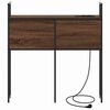 vidaXL Storage Headboard with Charging Station Brown oak 75 cm