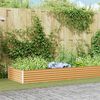 vidaXL Garden Raised Bed 582 x 100 x 36 cm Galvanised Steel