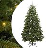 vidaXL Artificial Hinged Christmas Tree Green 270 cm PVC and Steel