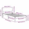 vidaXL Bed frame Brown and dark grey 100 x 200 cm Solid pine wood