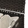 vidaXL Laundry Basket with Wheels Dark Brown 66x35x60 cm Rattan