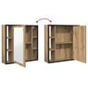 vidaXL Bathroom Mirror Cabinet Artisan Oak 60x16x60 cm Engineered Wood