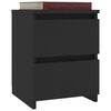 vidaXL Bedside Cabinets 2 pcs Black 30x30x40 cm Engineered Wood