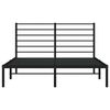 vidaXL Metal Bed Frame without Mattress with Headboard Black 140x190cm