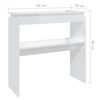 vidaXL Console Table High Gloss White 80x30x80 cm Engineered Wood