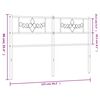 vidaXL Metal Headboard Black 120 cm