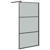 vidaXL Shower walls Black 115 x 195 cm Glass and Aluminium