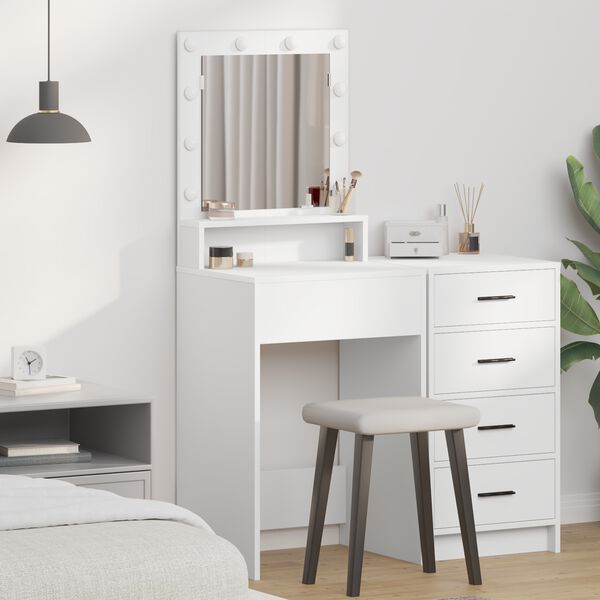 vidaXL Dressing Table White 50 x 41 x 135 cm Engineered Wood