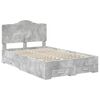 vidaXL Bed Frame Concrete Grey 120 x 190 cm Engineered Wood