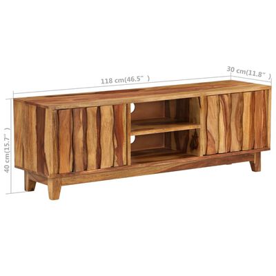 vidaXL TV Cabinet Solid Sheesham Wood 118x30x40 cm