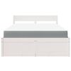 vidaXL Bed with Drawers and Mattress White 120x200 cm Solid Wood Pine