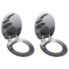 vidaXL WC Toilet Seats 2 pcs with Soft Close Lids MDF Stones Design