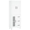 vidaXL Highboard White 69.5x34x180 cm Engineered Wood