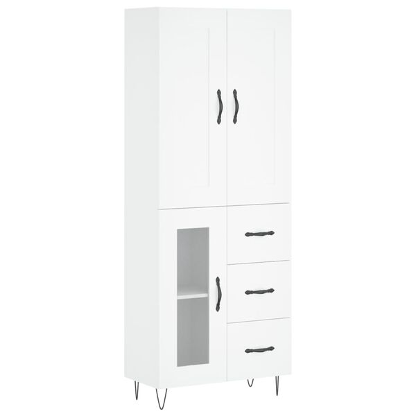 vidaXL Highboard White 69.5x34x180 cm Engineered Wood